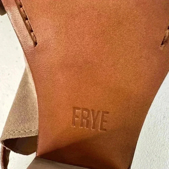 Frye Women’s Courtney Sandals Ash Suede Leather Slingback Open Toe Bootie Size 7 - Picture 10 of 14